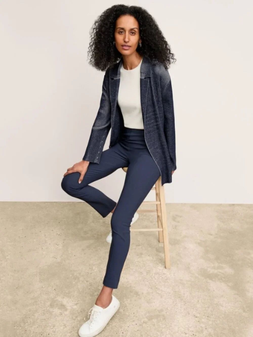 NWT M.M. LAFLEUR The Foster Pant PowerStretch Dark Navy Size 0